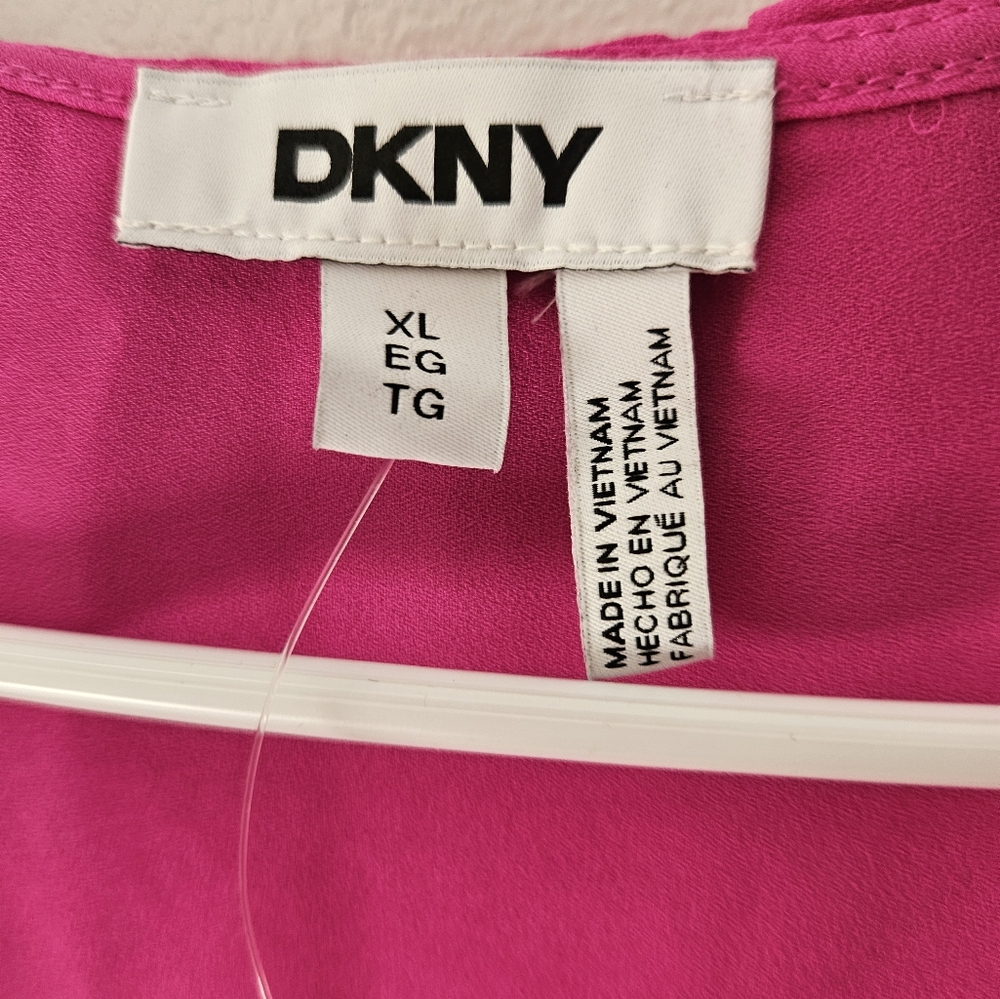 DKNY Pink Ruffle Blouse - Picture 2 of 4